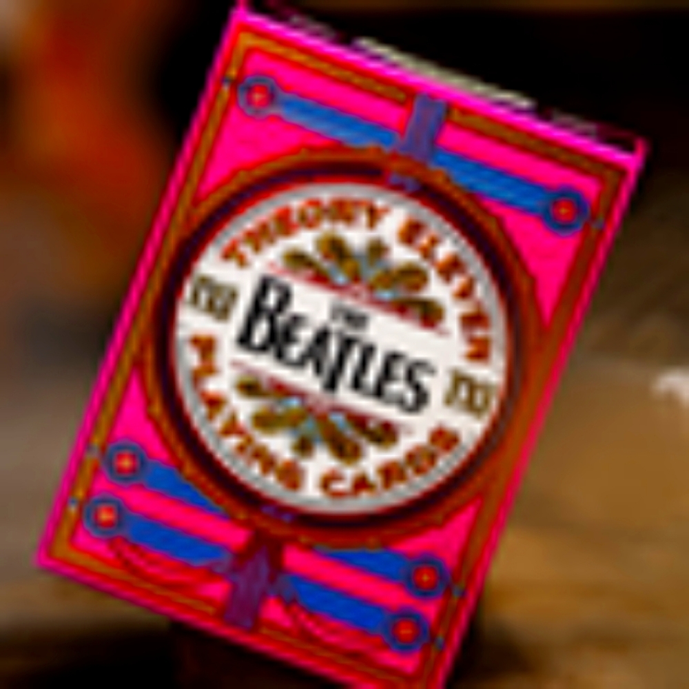 RARE THE BEATLES PINK ON PLAYING CARDS